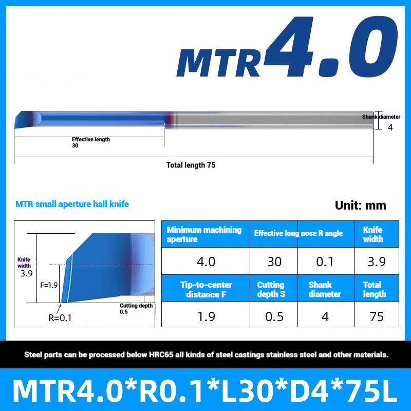 1122-MTR Small Bore Boring Tools Precision Boring Tools for Wear-Resistant Steel CNC Boring Bars Tungsten Carbide Alloy Shock-Resistant Miniature Turning Tools Shandong Denso Pricision Tools Co.,Ltd.